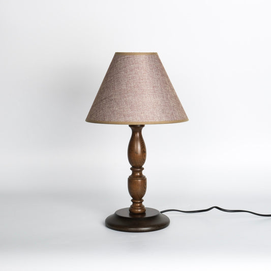 Vintage Home Decor Table Lamp Mid-Century Bedroom Wooden Base Desk Light with Linen Shade Contemporary Bedside Nightlight